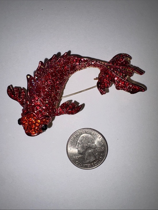 Jewelry - Red Koi Fish Brooch Pin/Pendant